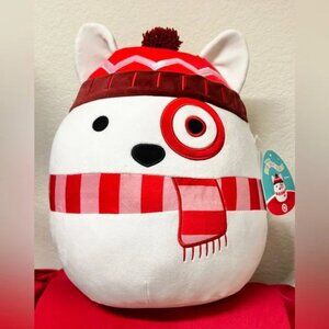 Squishmallows TARGET BULLSEYE Christmas DOG 18 Inch Plush